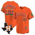 Custom Houston Astros Mexico Texas Patch Vapor Premier Limited Jersey ¨C Orange HOLBERT
