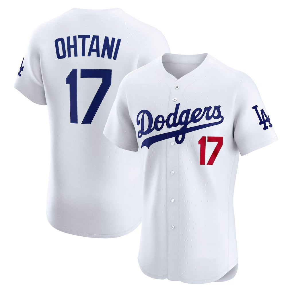 Los Angeles Dodgers #17 Shohei Ohtani White HOLBERT Home Elite Jersey