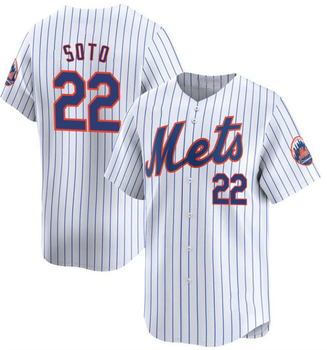 New York Mets #22 Juan Soto White HOLBERT Home Limited Stitched Jersey