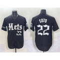 New York Mets #22 Juan Soto Black HOLBERT 'Gotham Gothic Edition' Vapor Premier Limited Stitched Jersey