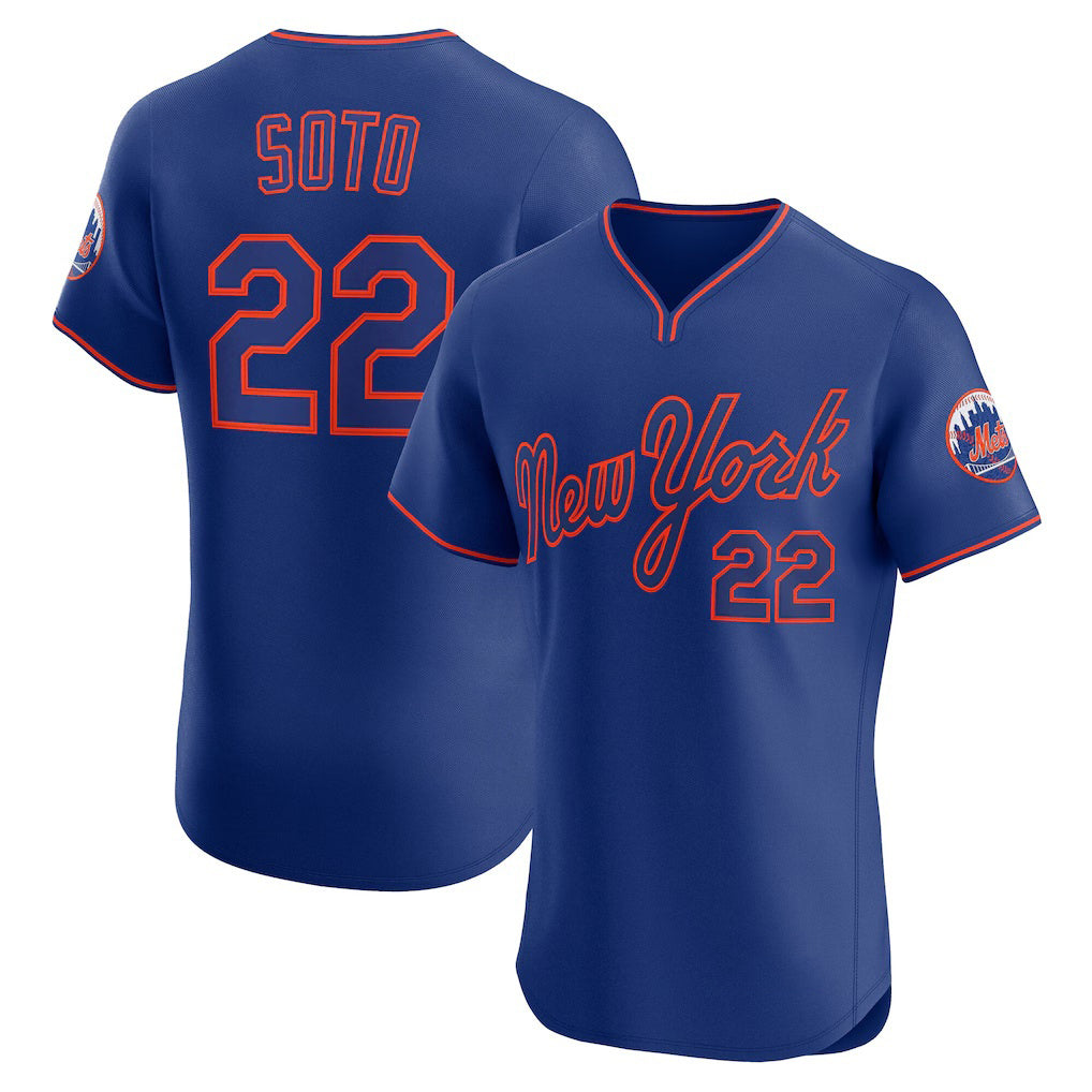 New York Mets #22 Juan Soto Royal HOLBERT Alternate 2 Elite Jersey