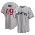 Minnesota Twins #49 Pablo Lopez Player Gray HOLBERTGame Limited Home Stitched Jerseys