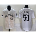 San Francisco Giants #51 Jung Hoo Lee White HOLBERT 'Gothic Fog Edition' Vapor Premier Limited Stitched Jersey