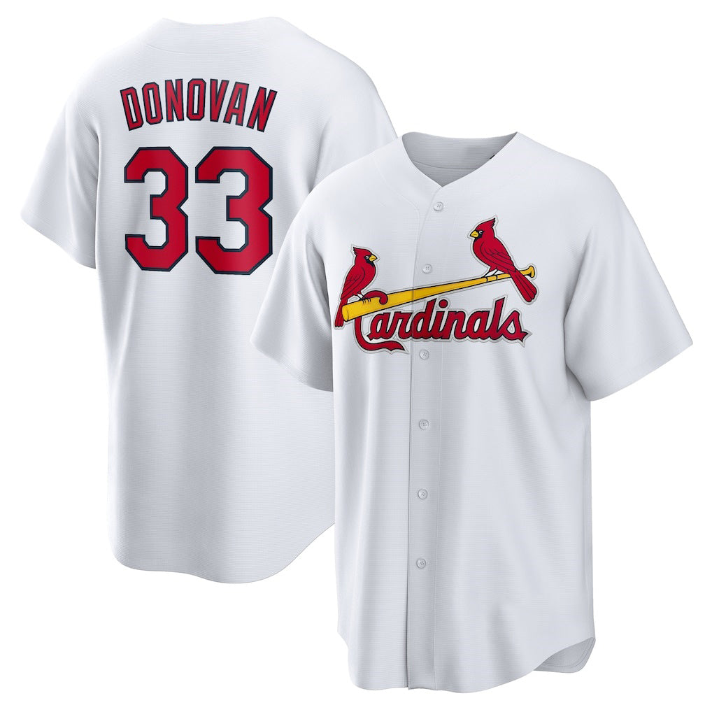 St. Louis Cardinals #33 Brendan Donovan White HOLBERT Home Replica Jersey