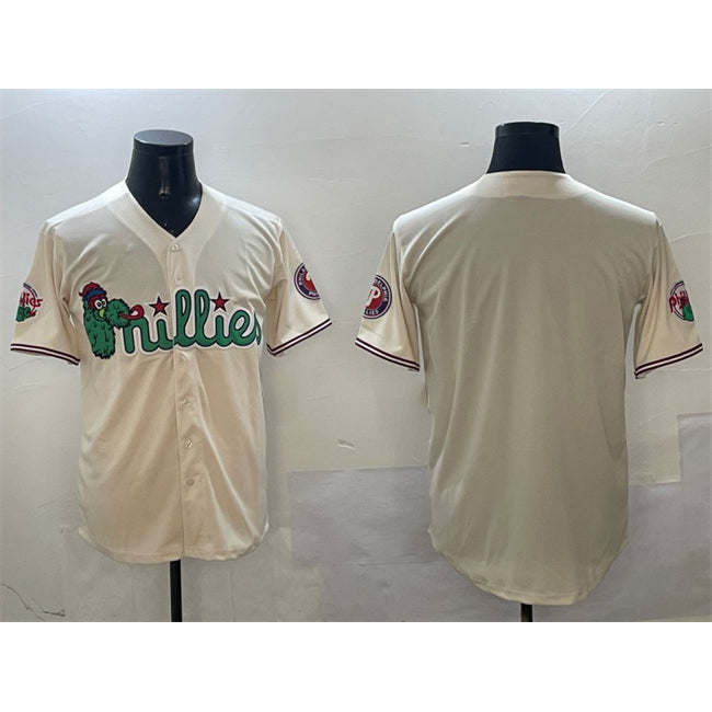 Philadelphia Phillies Blank Cream HOLBERT Phanatic Limited Stitched Jersey
