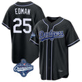 Los Angeles Dodgers #25 Tommy Edman Player Black HOLBERT World Series Meet Carbon Limited Home Stitched Jerseys