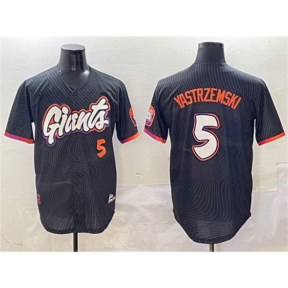 San Francisco Giants #5 Mike Yastrzemski Anthracite HOLBERT 2025 City Connect Limited Stitched Jersey