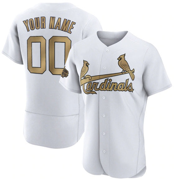 Custom St. Louis Cardinals Active Player White HOLBERT 2022 All-Star Flex Base Stitched Jersey