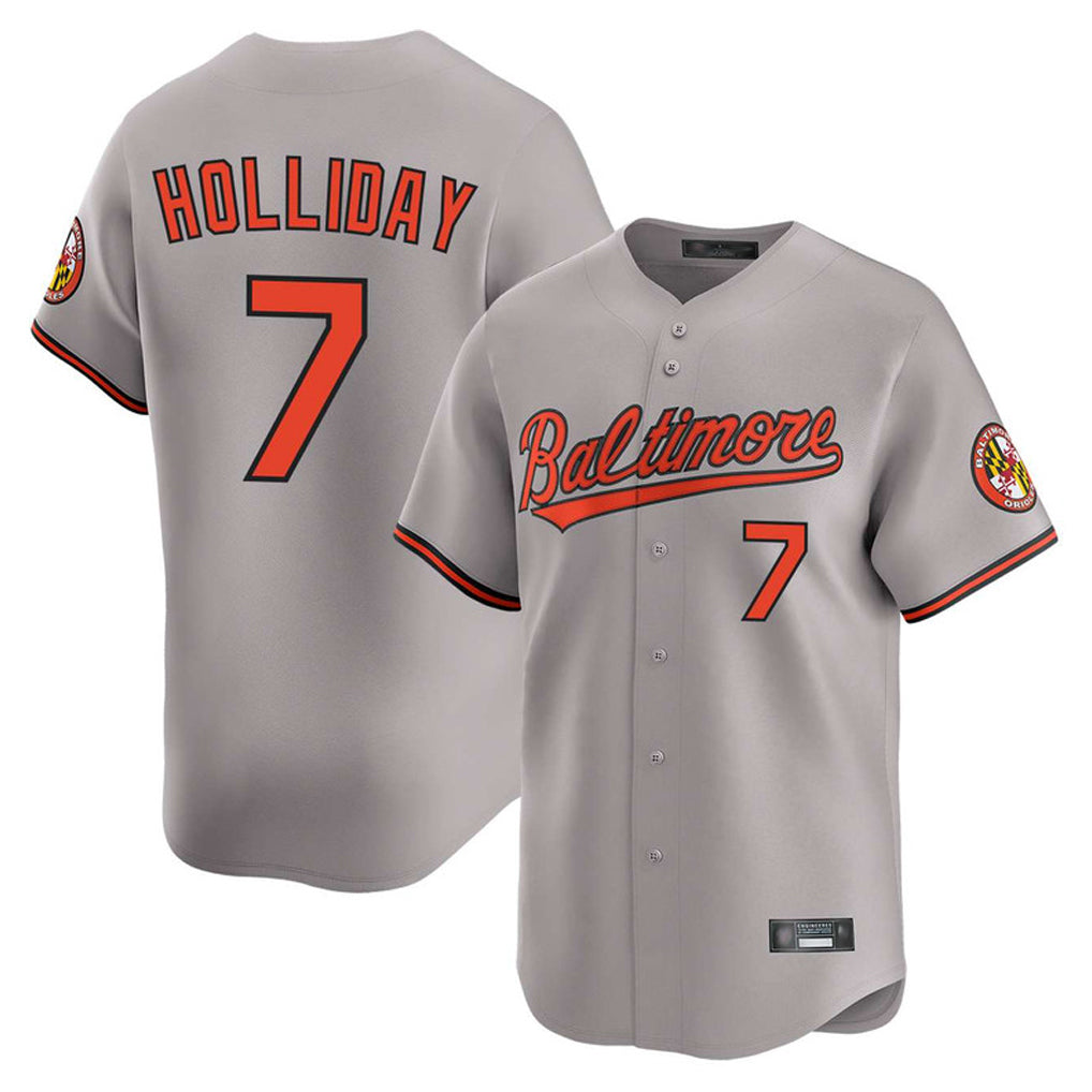 Baltimore Orioles #7 Jackson Holliday Player Gray HOLBERT Limited Home Game Stitched Jerseys