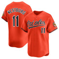 Baltimore Orioles #11 Jordan Westburg Orange HOLBERT 2025 2nd Alternate Limited Cool Base Stitched Jersey