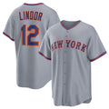 New York Mets #12 Francisco Lindor Gray HOLBERT 2025 Limited Stitched Jersey