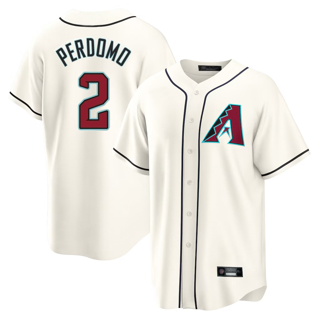 Arizona Diamondbacks #2 Geraldo Perdomo Player Cream HOLBERT Home Game Stitched Jerseys