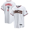 Arizona Diamondbacks #7 Corbin Carroll Player White HOLBERT USA 250 Fourth of July Home Game Stitched Jerseys