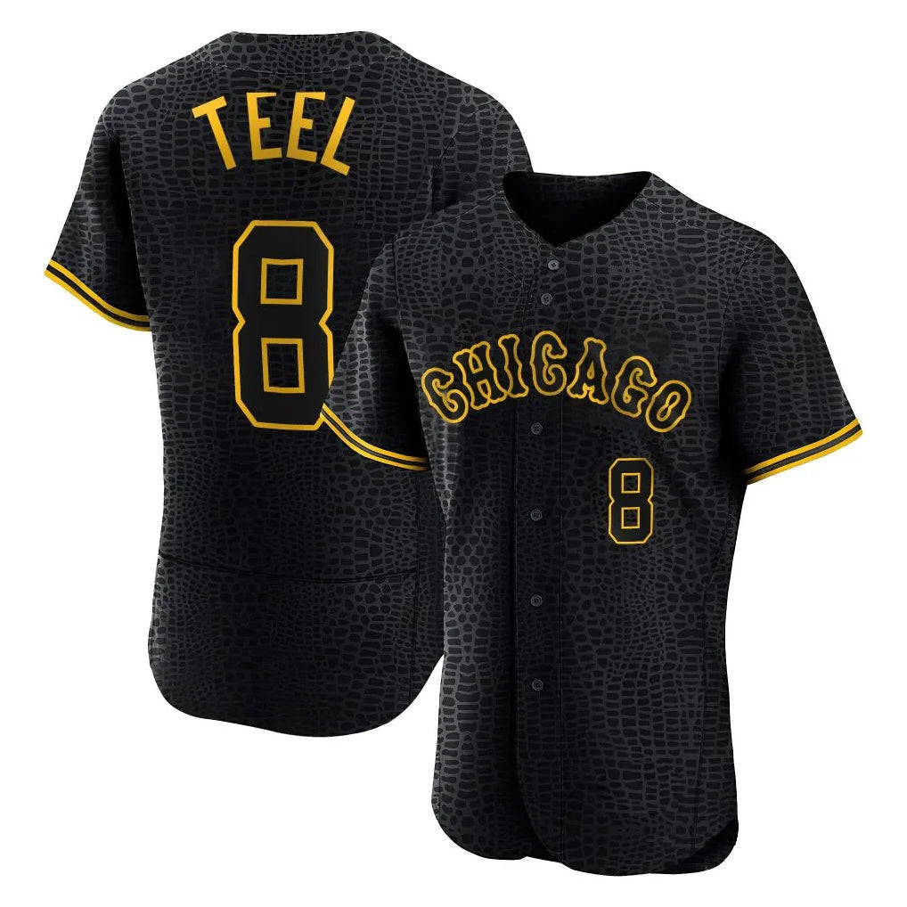 Chicago White Sox #8 Kyle Teel Player Black HOLBERT Snake Skin City Limited Elite Home Stitched Jerseys