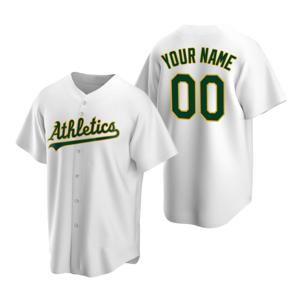 Custom Oakland Athletics White HOLBERT Stitched Cool Base Home Jersey