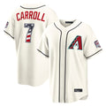 Arizona Diamondbacks #7 Corbin Carroll Player Cream HOLBERT USA 250 Fourth of July Home Game Stitched Jerseys