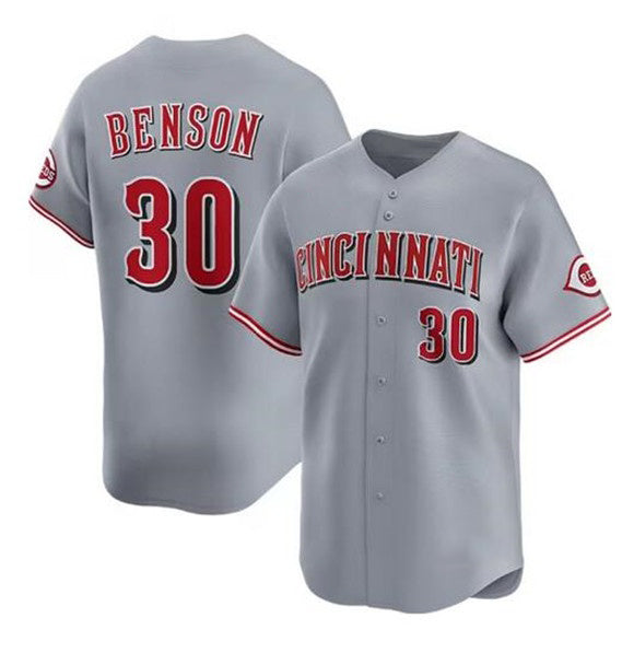Cincinnati Reds #30 Will Benson Gray HOLBERT Road Limited Stitched Jersey