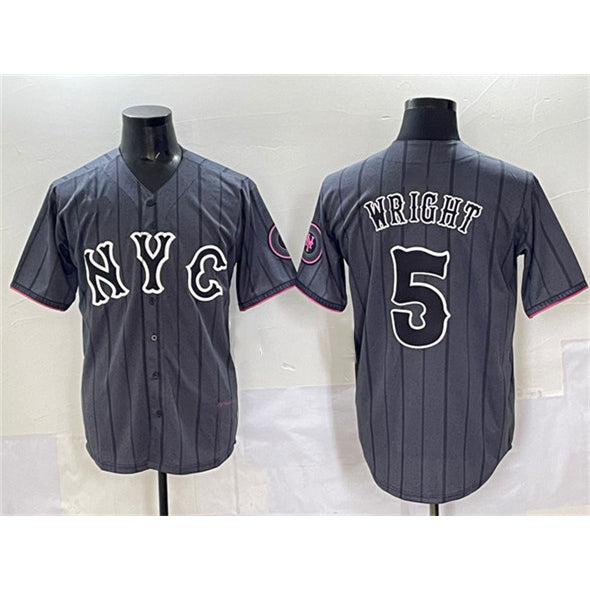 New York Mets #5 David Wright Navy HOLBERT City Connect Stitched Jersey