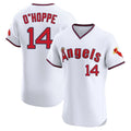 Los Angeles Angels #14 Logan O'Hoppe Player White HOLBERT T-shirt Home Limited Elite Stitched Jerseys