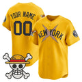 Custom New York Yankees x One Piece Gold HOLBERT Vapor Premier Limited Jersey - Stitched