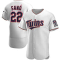 Minnesota Twins #22 Miguel Sano White HOLBERT Home Authentic Player Jersey