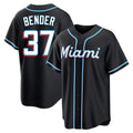 Miami Marlins #37 Anthony Bender Player Black HOLBERT Fashion Out Home Game Stitched Jerseys