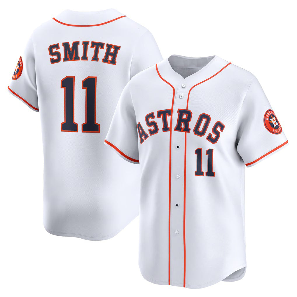 Houston Astros #11 Cam Smith White HOLBERT Home Limited Player Jersey