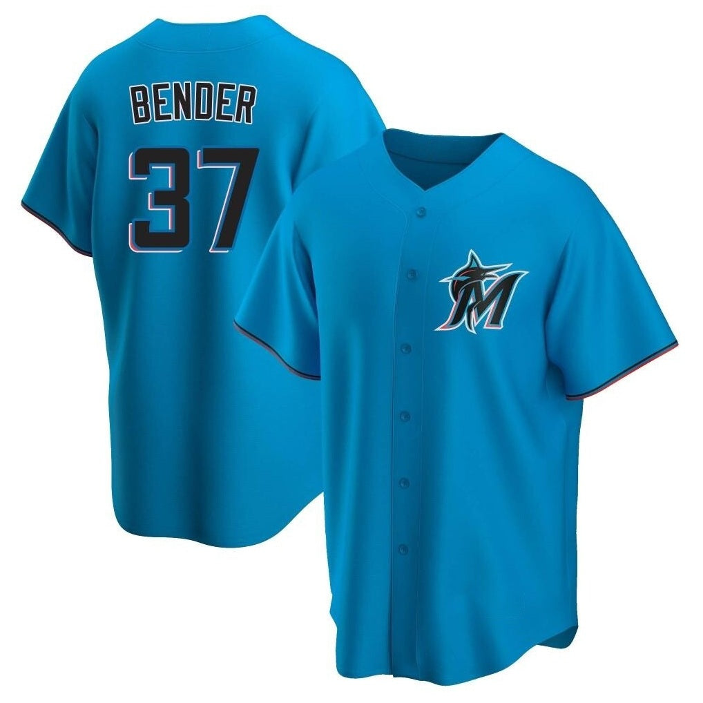 Miami Marlins #37 Anthony Bender Player Blue HOLBERT Home Game Stitched Jerseys