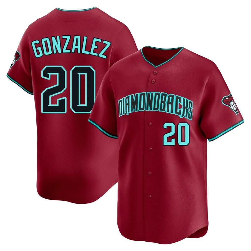 Arizona Diamondbacks #20 Luis Gonzalez Player Red HOLBERT Limited Home Game Stitched Jerseys