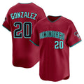 Arizona Diamondbacks #20 Luis Gonzalez Player Red HOLBERT Limited Home Game Stitched Jerseys