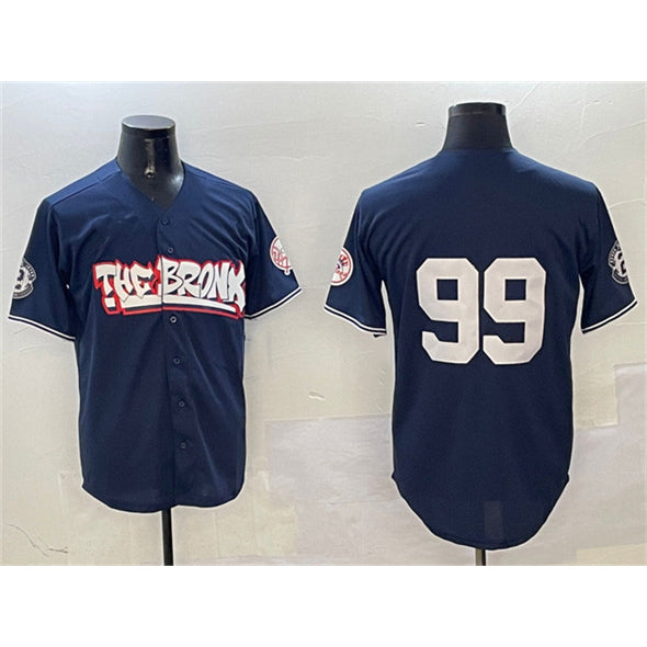 New York Yankees #99 Aaron Judge Navy HOLBERT Bronx Graffiti Vapor Limited Stitched Jersey