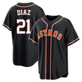 Houston Astros #21 Yainer Diaz Player Black HOLBERT Fashion Out Home Game Stitched Jerseys