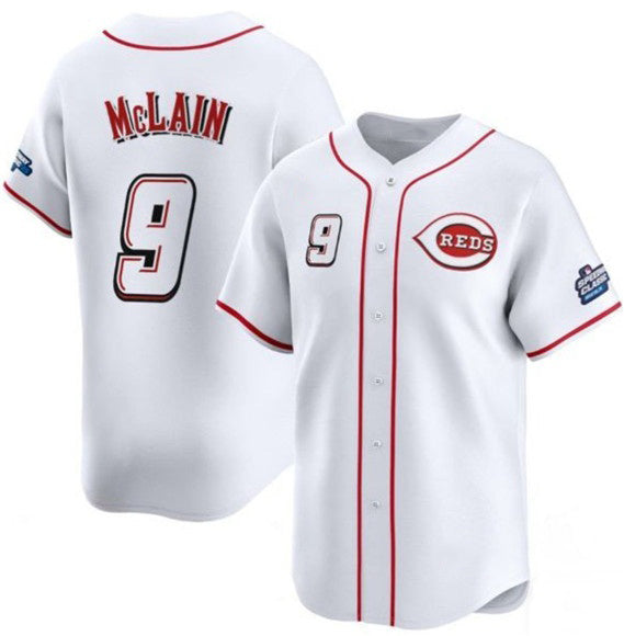 Cincinnati Reds #9 Matt McLain White HOLBERT 2025 Speedway Classic Home Limited Stitched Jersey