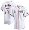 Cincinnati Reds #9 Matt McLain White HOLBERT 2025 Speedway Classic Home Limited Stitched Jersey