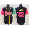 San Diego Padres #22 Juan Soto Number Black HOLBERT NEW 2023 City Connect Cool Base Stitched Jersey