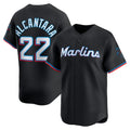 Miami Marlins #22 Sandy Alcantara Black HOLBERT Alternate Limited Player Jersey