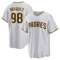 San Diego Padres #98 Randy Vasquez White HOLBERT Home Replica Jersey