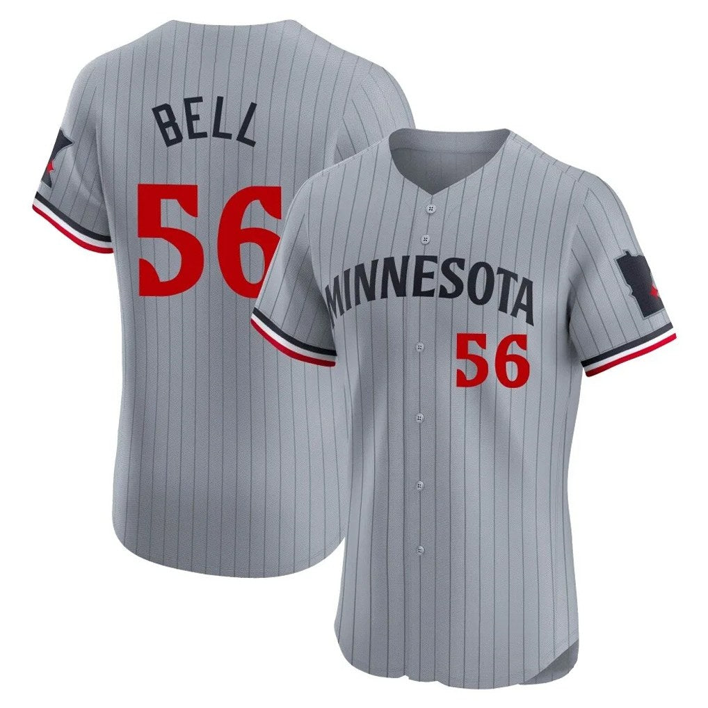 Minnesota Twins #56 Josh Bell Player Gray HOLBERTHome Limited Elite Stitched Jerseys