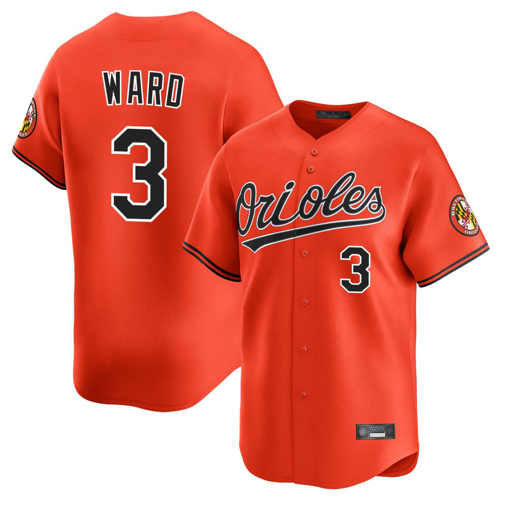 Baltimore Orioles #3 Taylor Ward Player Orange HOLBERT Limited Home Game Stitched Jerseys