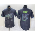 Tampa Bay Rays #15 Josh Lowe Number Charcoal HOLBERT 2024 City Connect Limited Stitched Jersey 2
