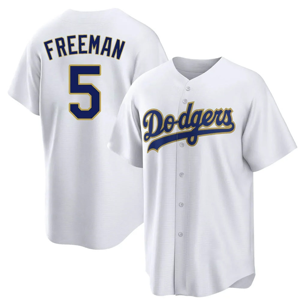 Los Angeles Dodgers #5 Freddie Freeman Player Gold White HOLBERT 2026 Collection Stadium Game Stitched Jerseys
