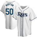 Tampa Bay Rays Replica #50 Charlie Morton White HOLBERT Home Jersey