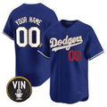 Custom Los Angeles Dodgers Vin Scully Patch Gold Trim Vapor Premier Limited Jersey ¨C Royal HOLBERT