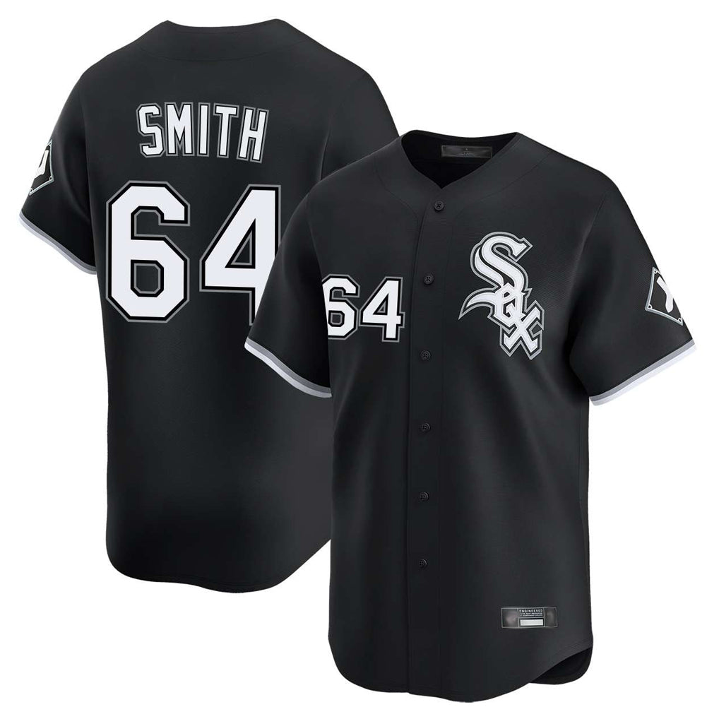Chicago White Sox #64 Shane Smith Player Black HOLBERT Limited Home Stitched Jerseys