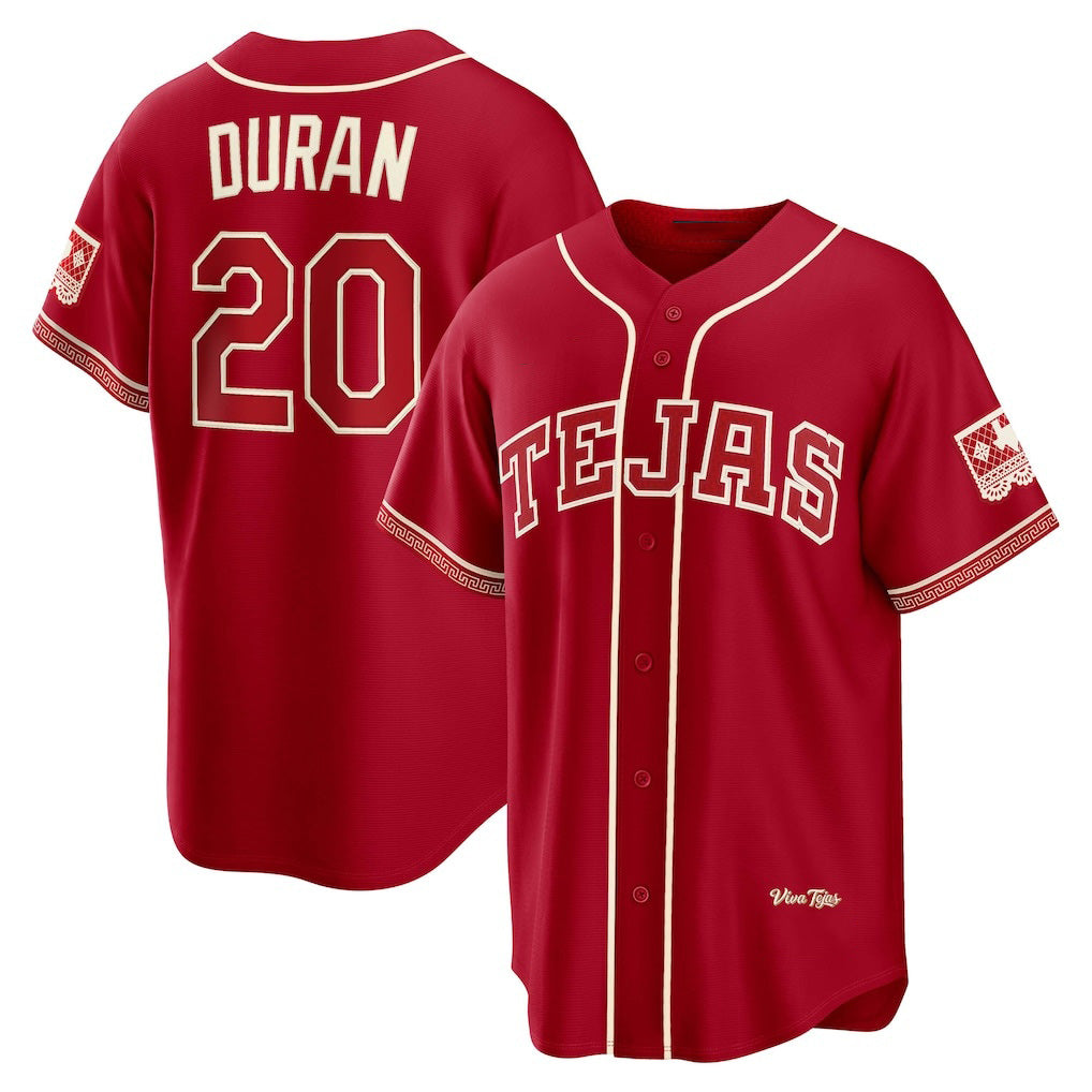 Texas Rangers #20 Ezequiel Duran Red HOLBERT 2026 City Connect Stadium Jersey
