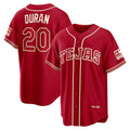 Texas Rangers #20 Ezequiel Duran Red HOLBERT 2026 City Connect Stadium Jersey