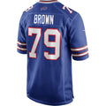 B.Bills #79 Ruben Brown Royal HOLBERT Game Retired Player Jersey