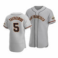 San Francisco Giants #5 Mike Yastrzemski Gray HOLBERT Flex Base Jersey