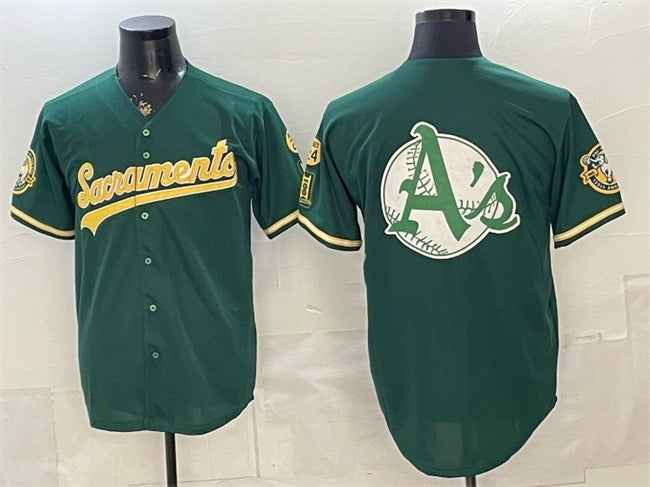 Oakland Athletics Team Big Logo 2026 Green HOLBERT Alternate Sacramento Celebrating 125 Years Vapor Limited Stitched Jerseys