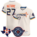 Houston Astros #27 Jose Altuve Player Cream HOLBERT City Connect Texas Patch Vapor Premier Limited Elite Home Stitched Jerseys